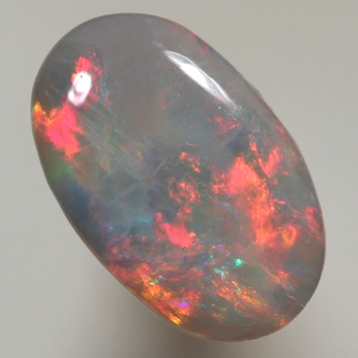 SOLID SEMI BLACK OPAL Bright red and neon orange